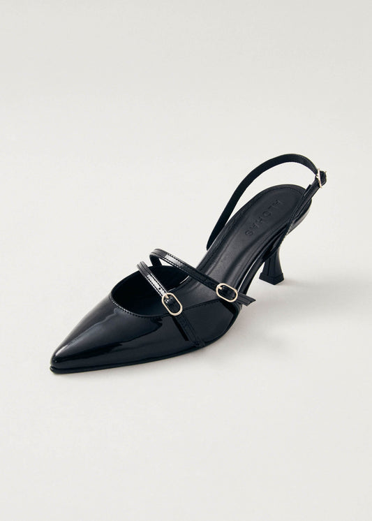 Joelle Black Patent Leather Pumps