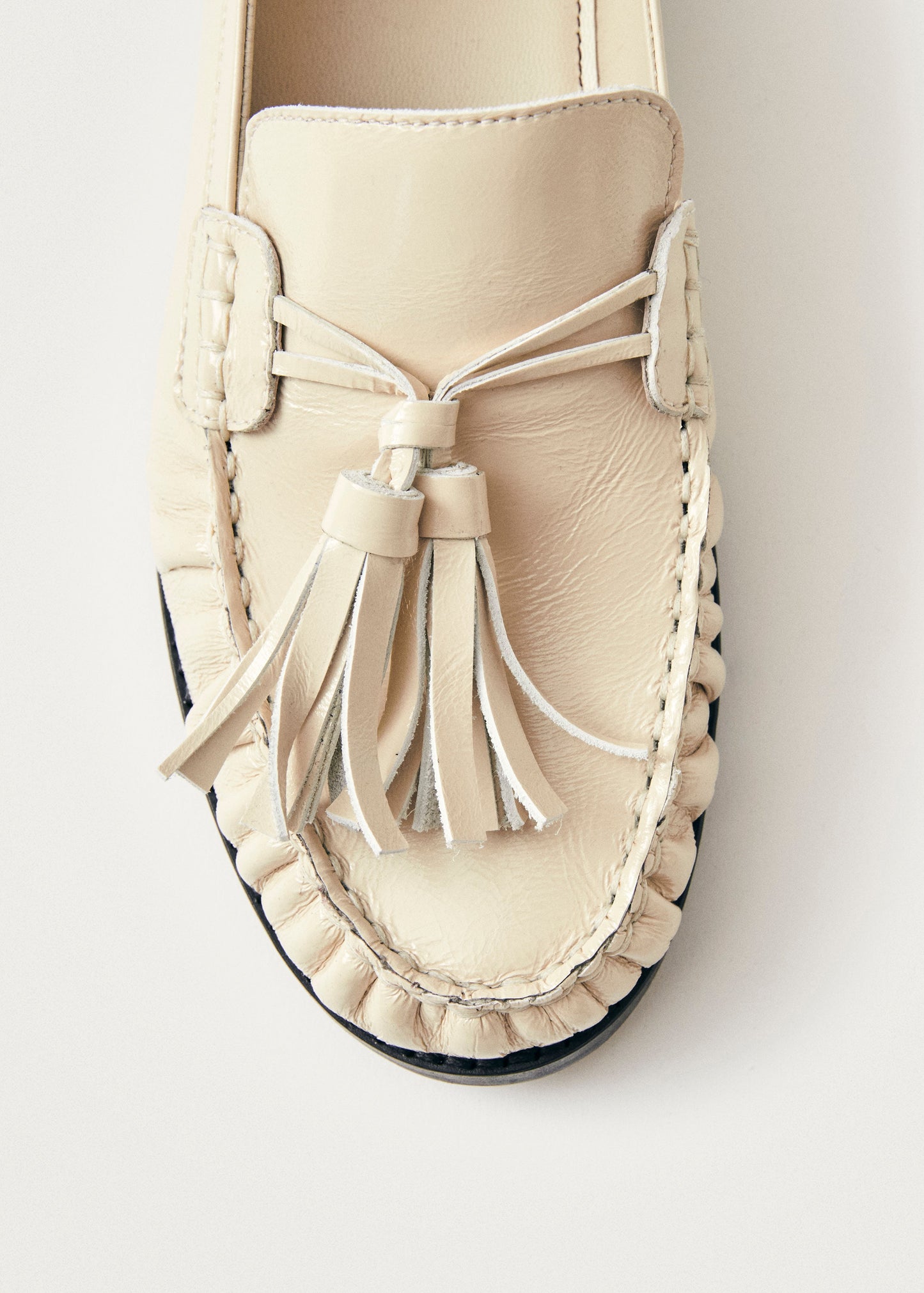 Marietta Cream Patent Leather Loafers