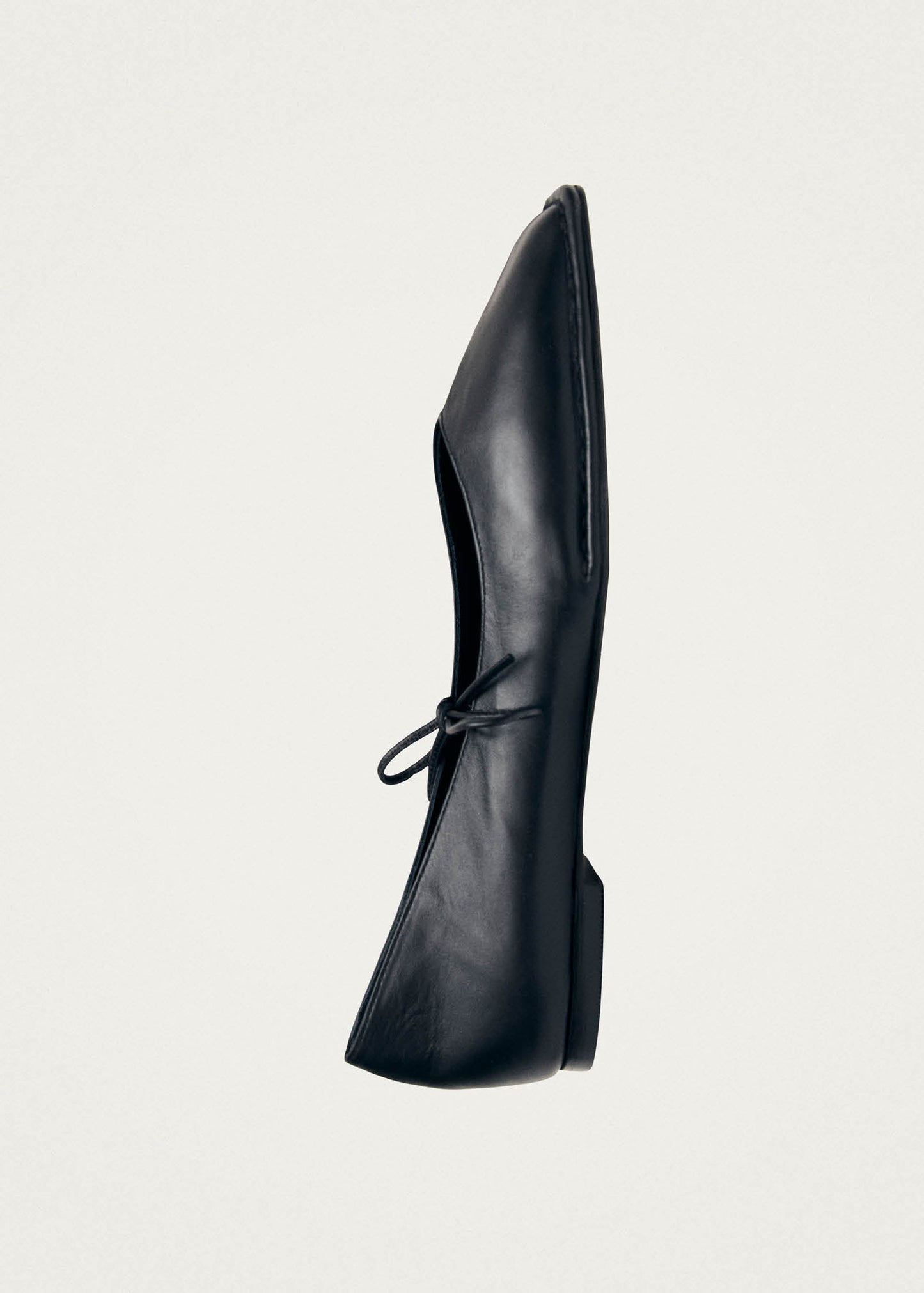 Sway Black Leather Ballet Flats