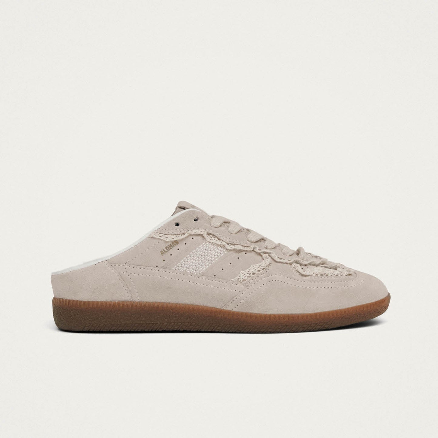 Tb.490 Mule Crochet Cream Leather Sneakers