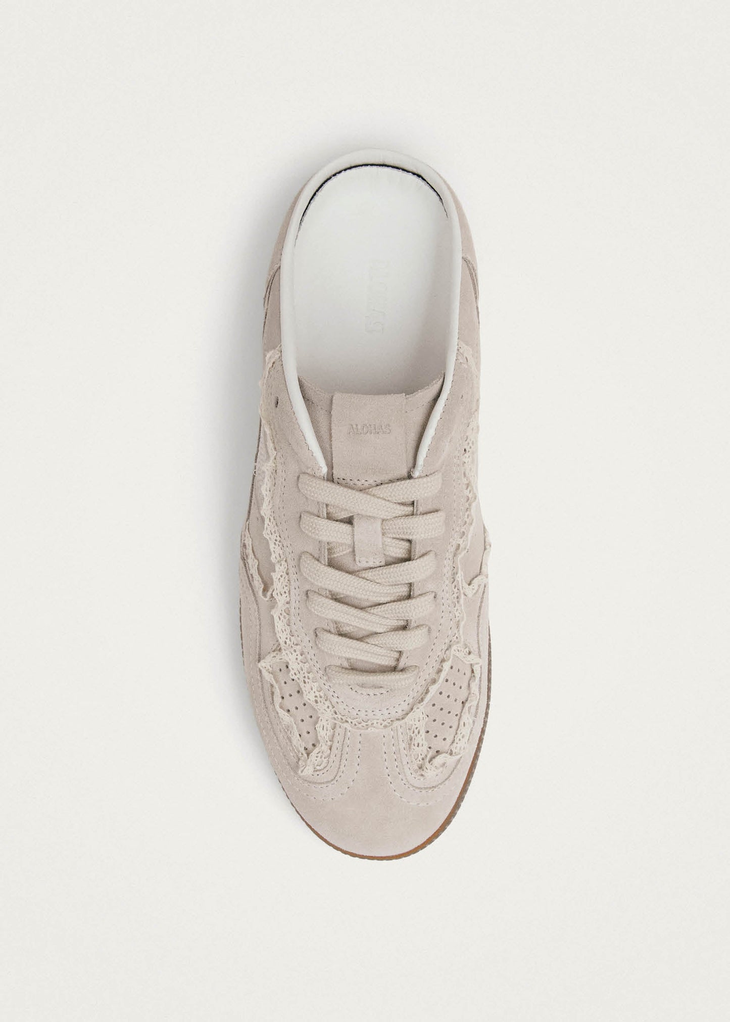 Tb.490 Mule Crochet Cream Leather Sneakers