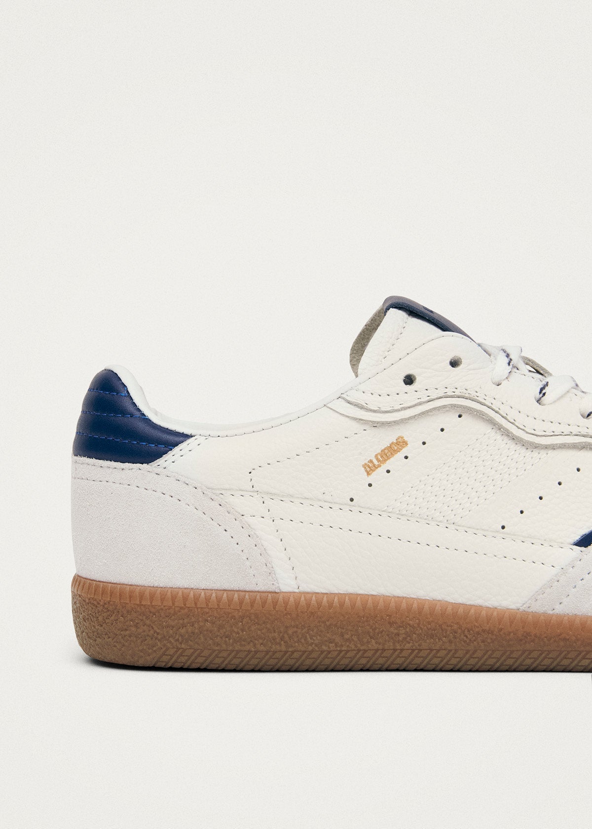 Tb.490 Rife Grain White Navy Leather Sneakers