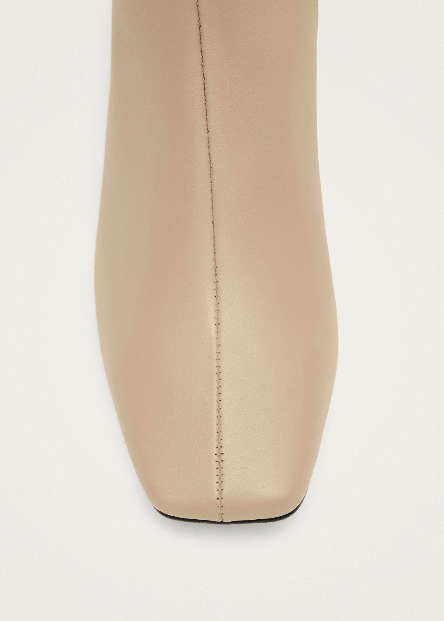 Watercolor Tahini Beige Vegan Leather Ankle Boots